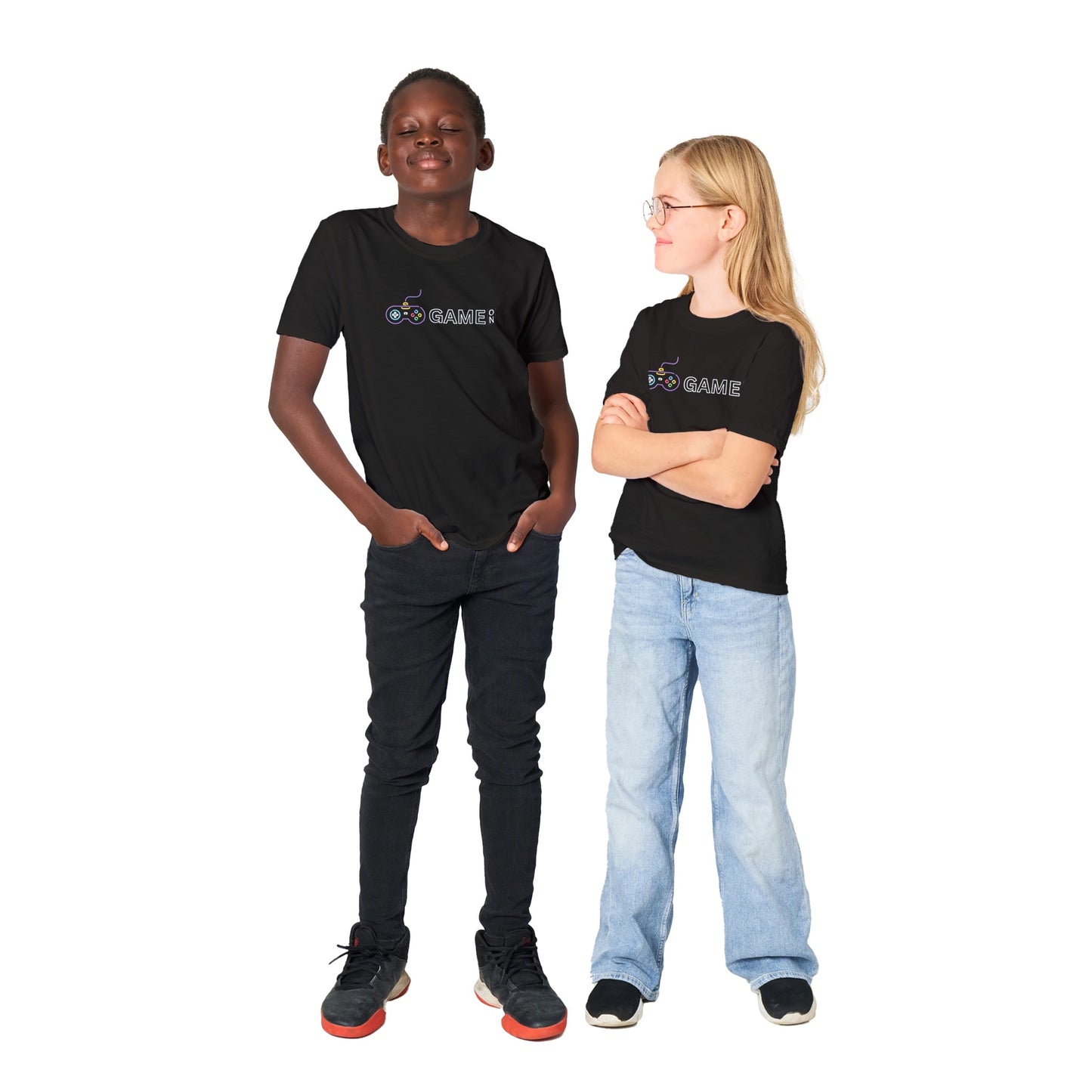 Kids Game On Classic Crewneck T-shirt