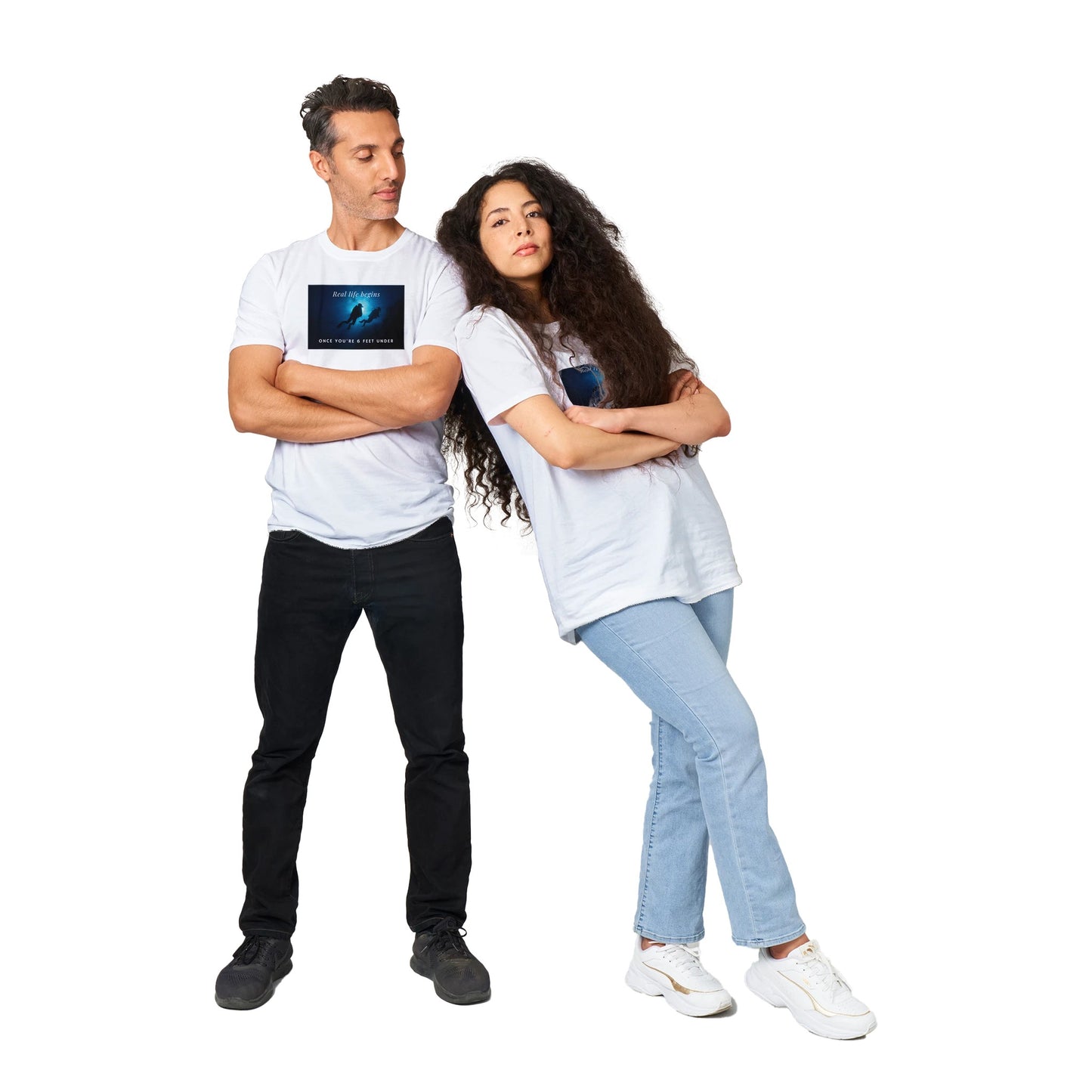 Real Life Begins Classic Unisex Graphic T-shirt