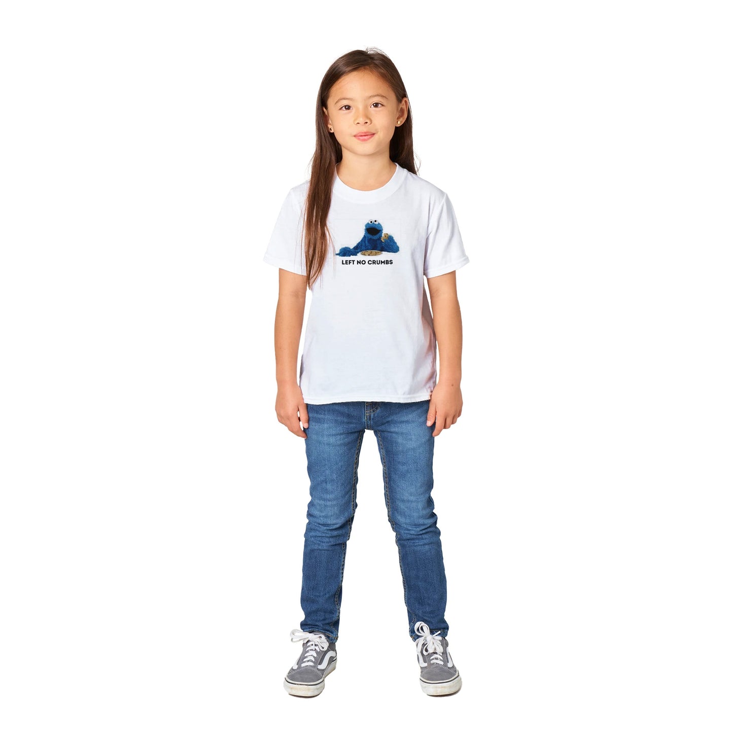 Cookie Monster Left no Crumbs Classic Kids Crewneck T-shirt