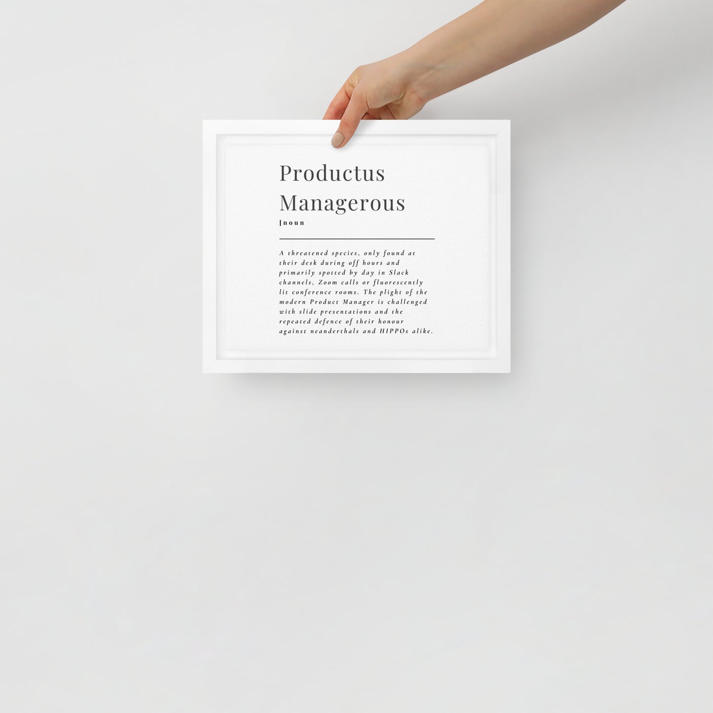 Productus Managerous Framed Canvas Print