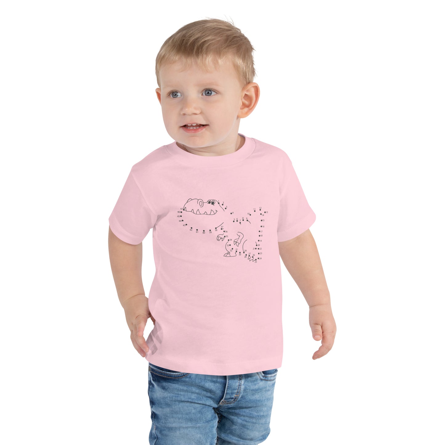Kids Dino Smile Draw Short Sleeve Tee