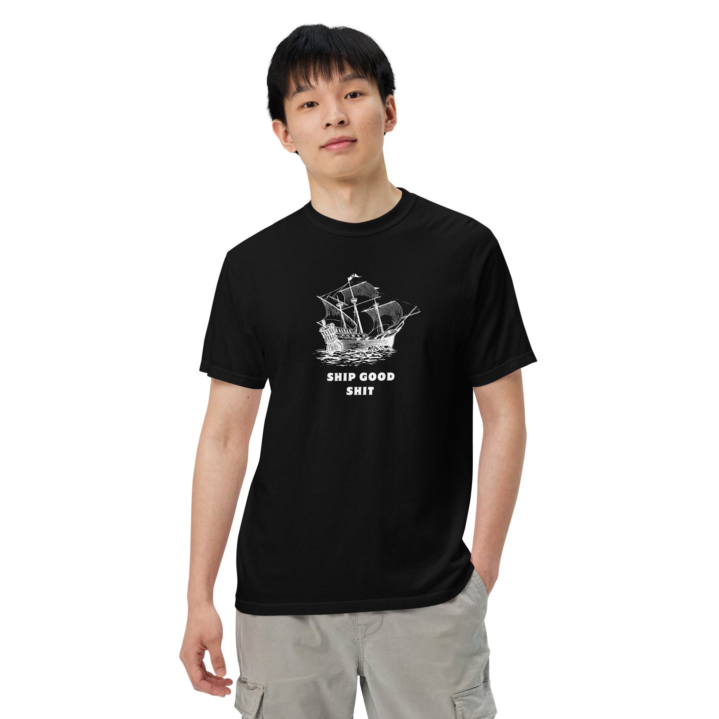 Ship Good Shit Pirate Unisex Garment-dyed Premium Tee