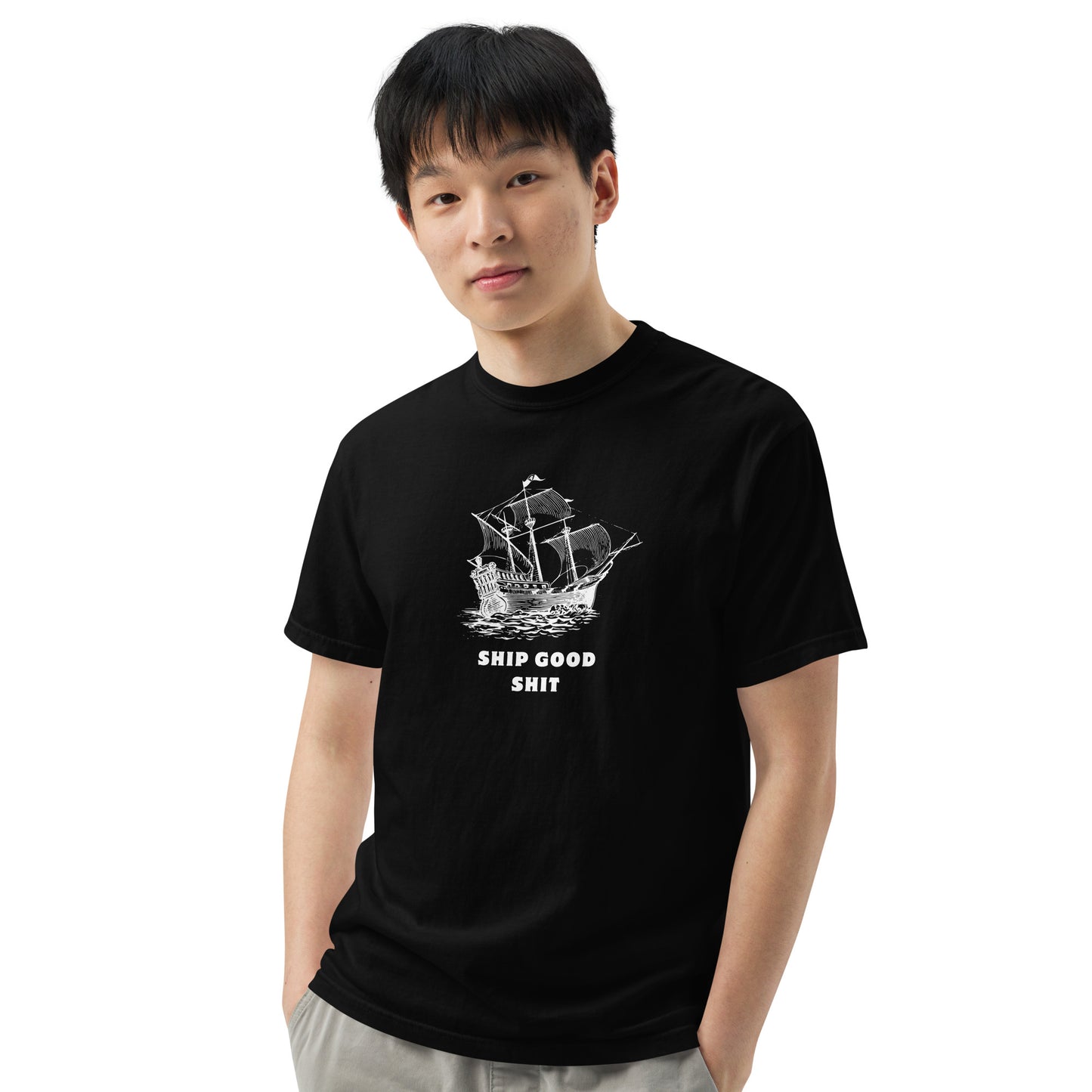 Ship Good Shit Pirate Unisex Garment-dyed Premium Tee