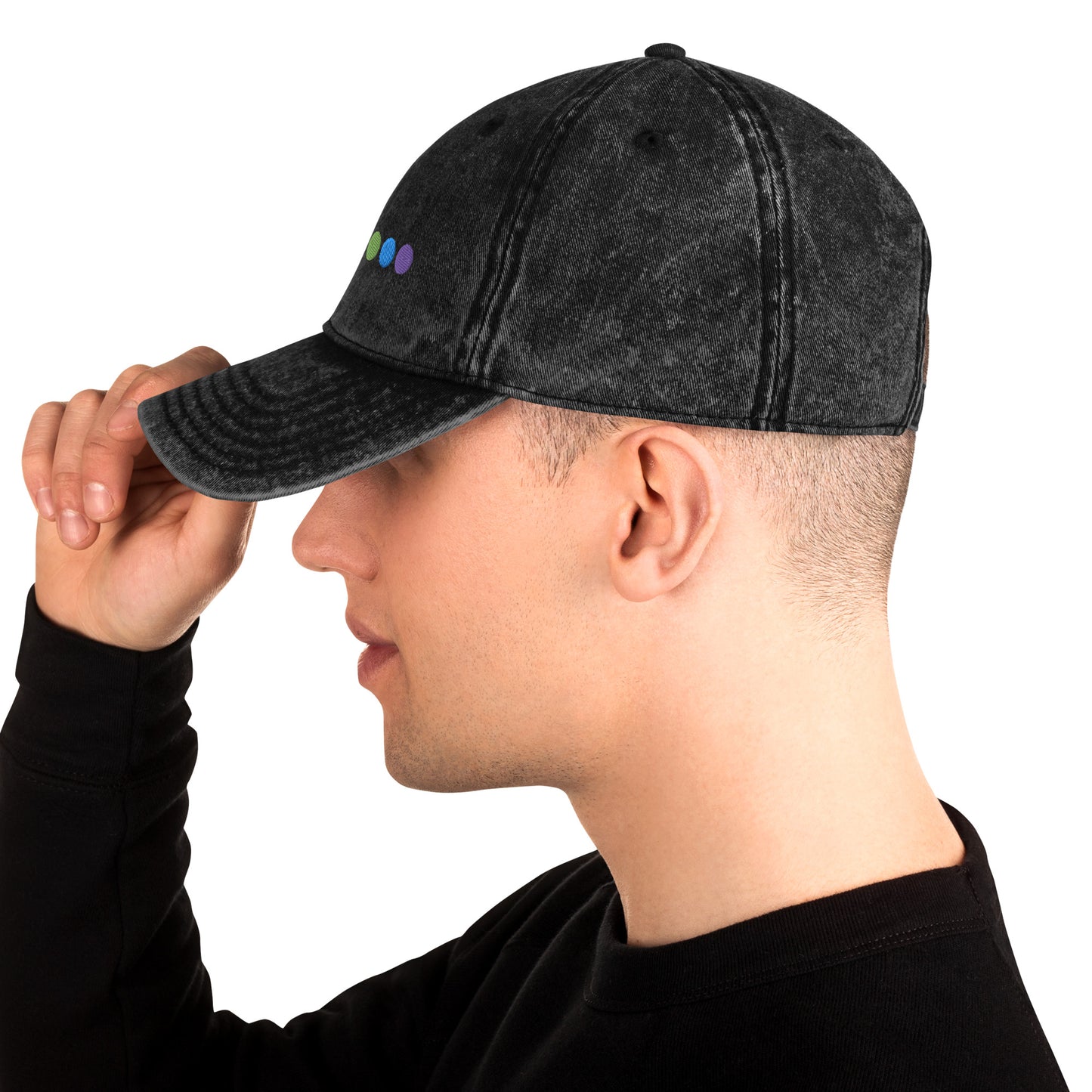 Rainbow Dots Vintage Cotton Twill Cap