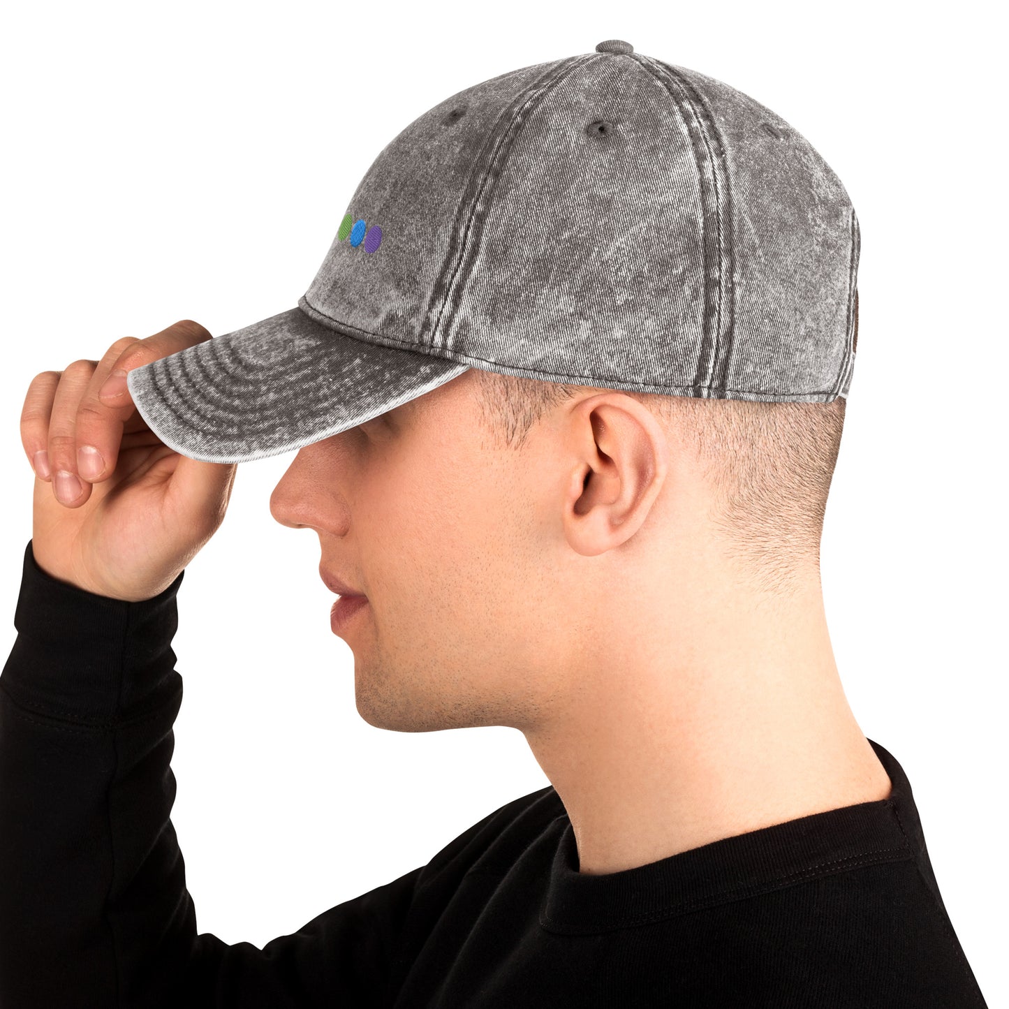 Rainbow Dots Vintage Cotton Twill Cap