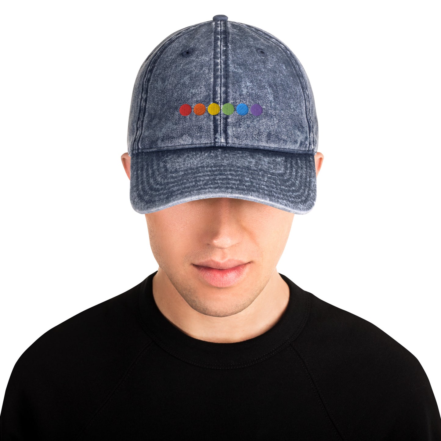 Rainbow Dots Vintage Cotton Twill Cap