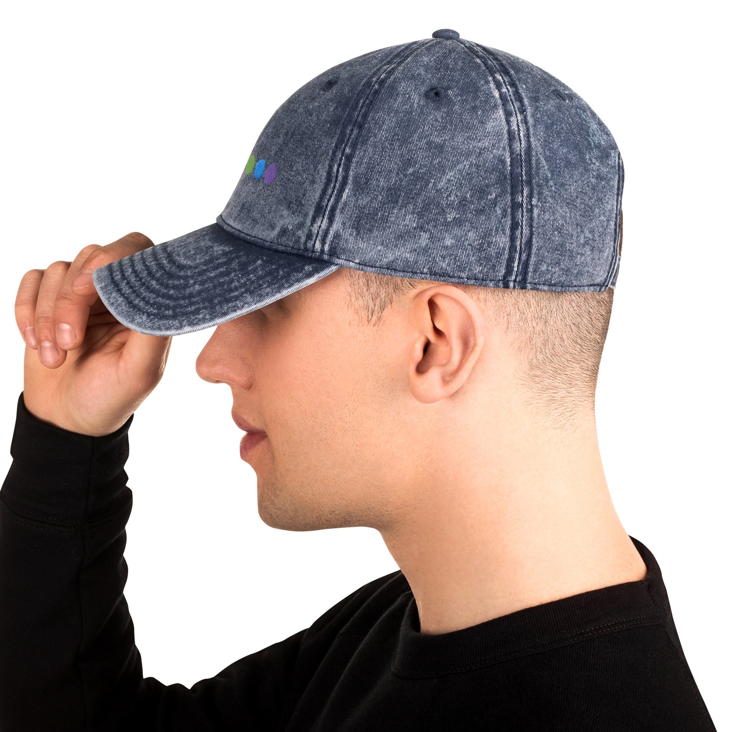 Rainbow Dots Vintage Cotton Twill Cap