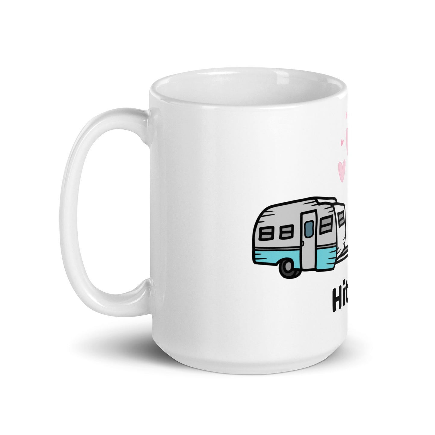 Hitched Trailer White Glossy Mug