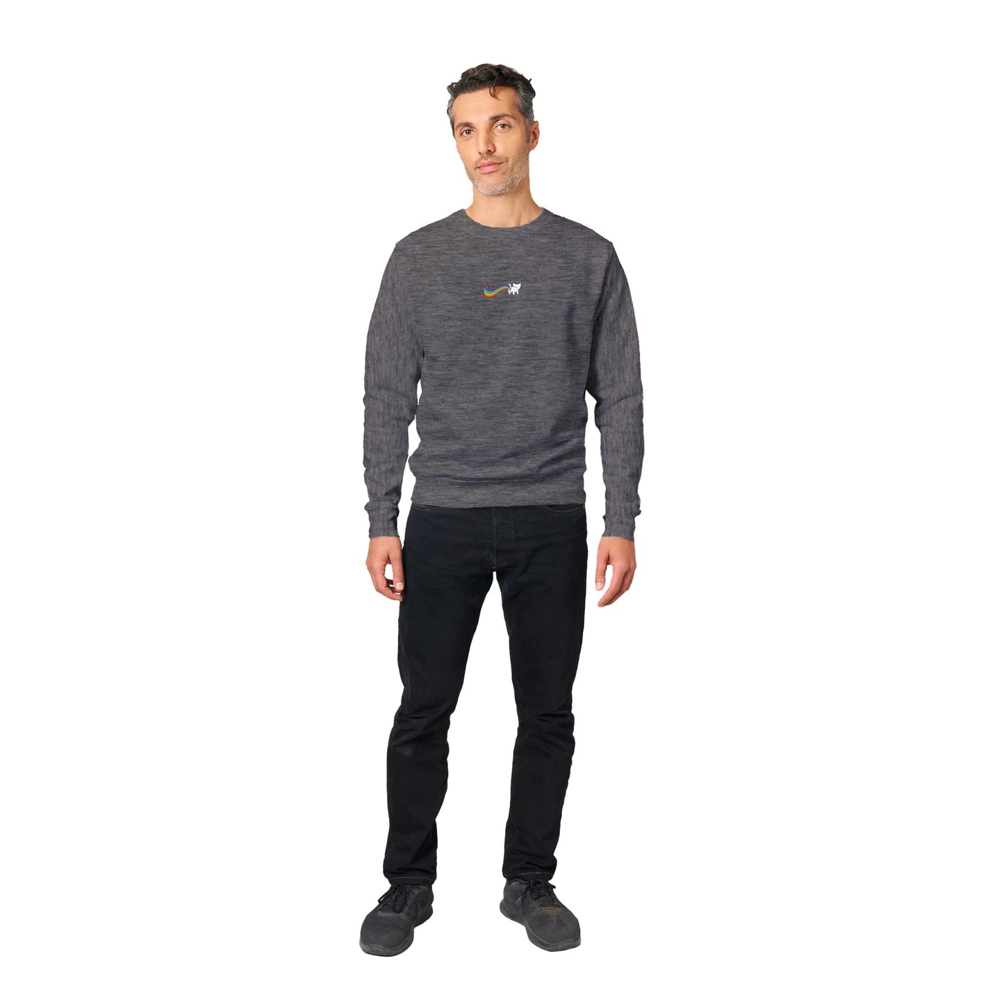 Cat Rainbow Pffttt Premium Unisex Crewneck Sweatshirt