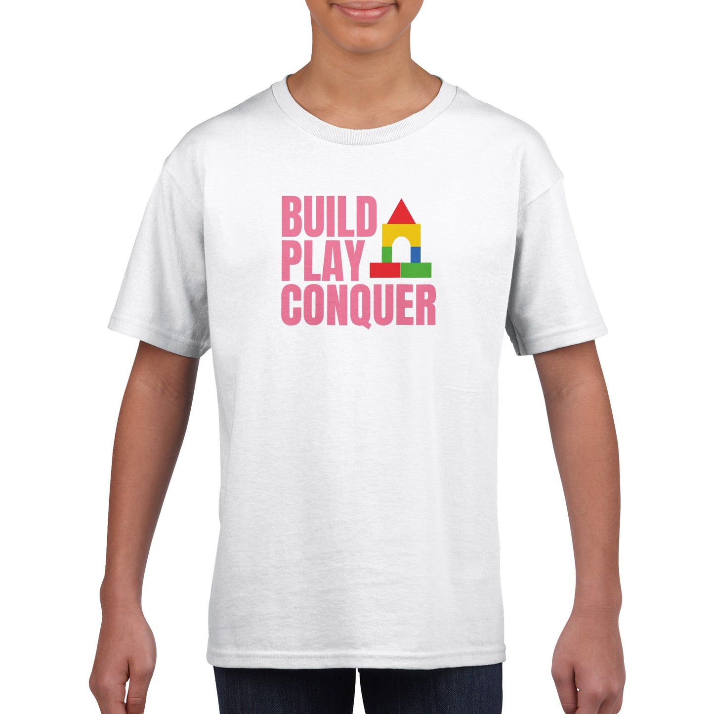 Kids Build Play Conquer Classic T-shirt