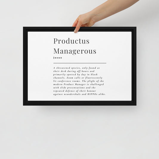 Productus Managerous Framed Canvas Print