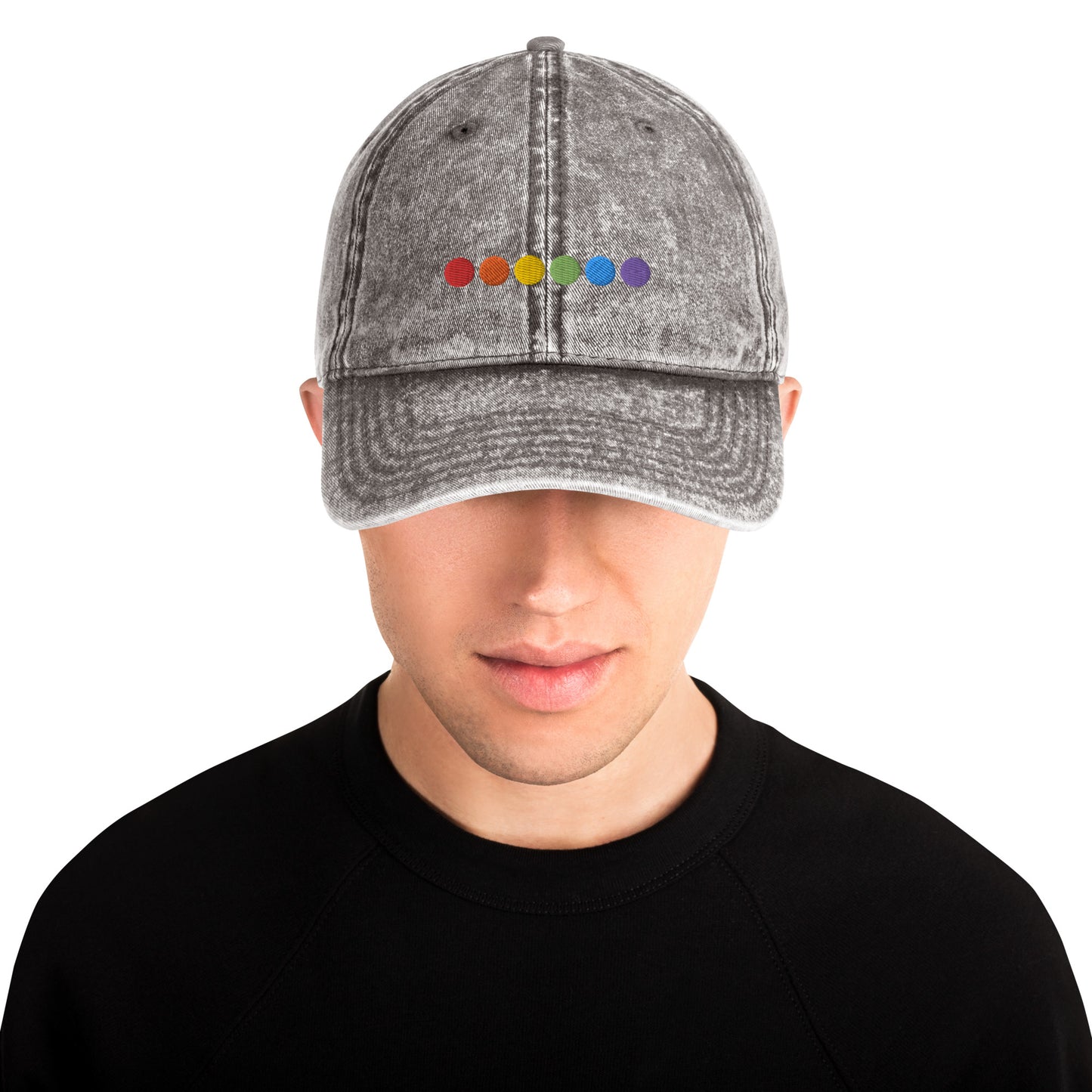 Rainbow Dots Vintage Cotton Twill Cap