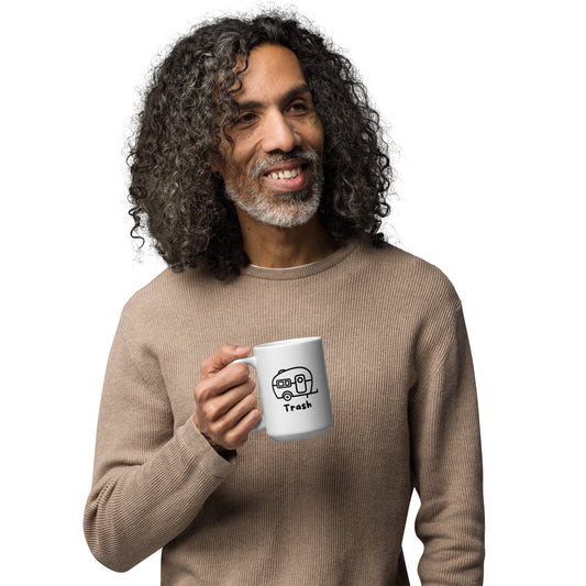 Trailer Trash White Glossy Mug